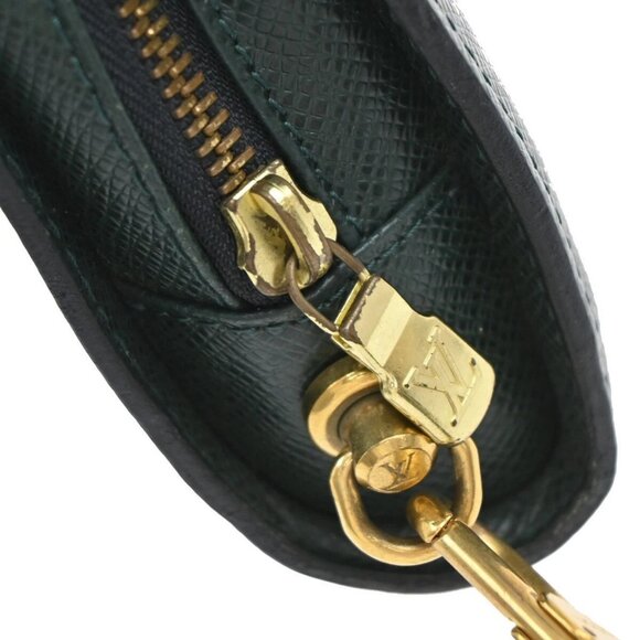 LOUIS VUITTON LV Logo BAIKAL Clutch Hand Bag Taiga Leather Epicea M30184 02EE828 - Picture 8 of 16